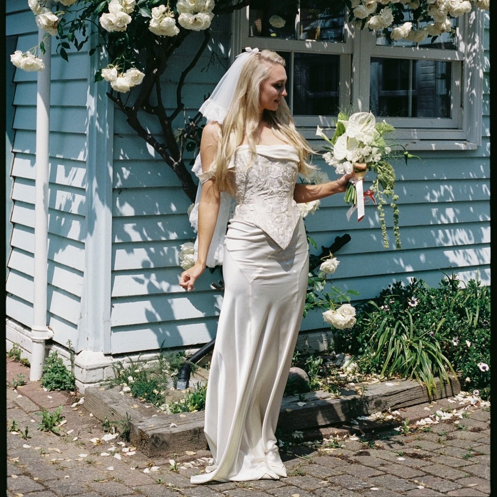 Annie's Ibiza bridal Aphrodite Corset ($2271) Florence Dress Ivory ($1349) - Picture 3 of 11